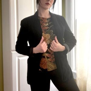 VTG black velveteen blazer